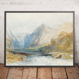 The Domleschg Valley, Looking North to the Gorge at Rothenbrünnen by Turner, 1840