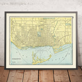 Old City Map of Toronto by Cram, 1895: Queen's Park, Ont. Parliament, Univ Ave, King St, Don River
