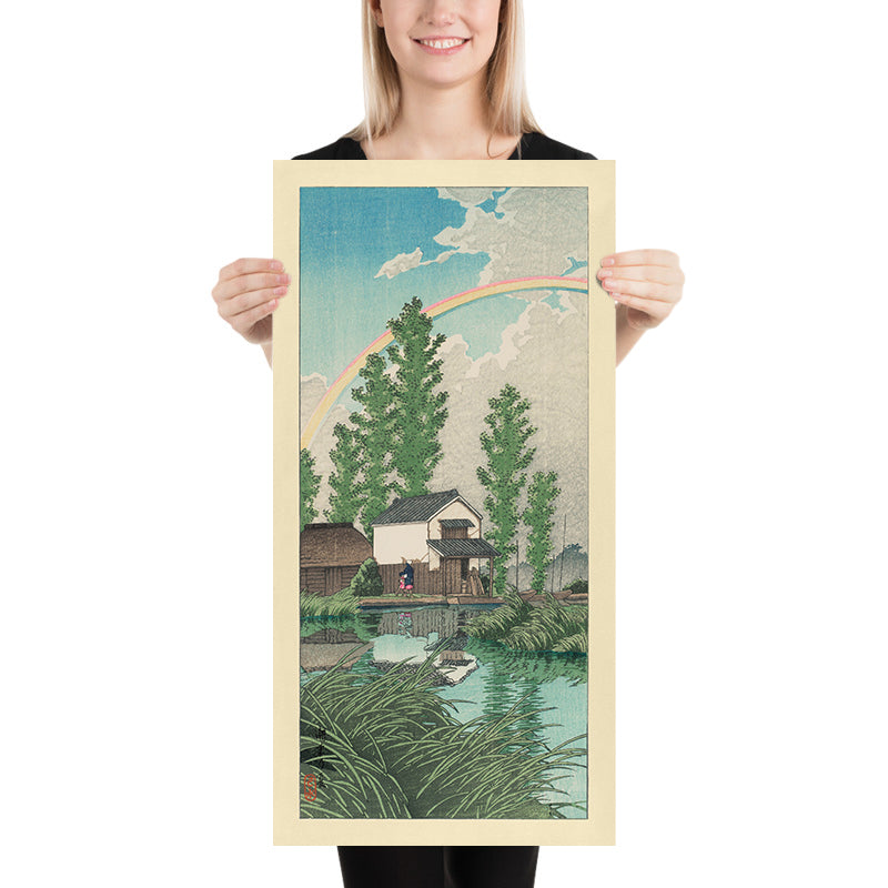 Verano en Itako con Arcoíris de Hasui Kawase, 1935 
