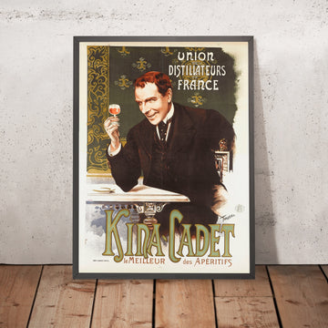A framed image of Kina-Cadet Vintage Aperitif Poster by Nicolas Francisco Tamagno, 1880