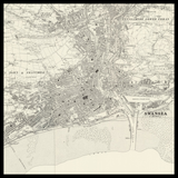 Mapa antiguo personalizado de Swansea 