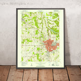 Old Map of Bloomington, Indiana by USGS, 1956 – Indiana University & Ellettsville