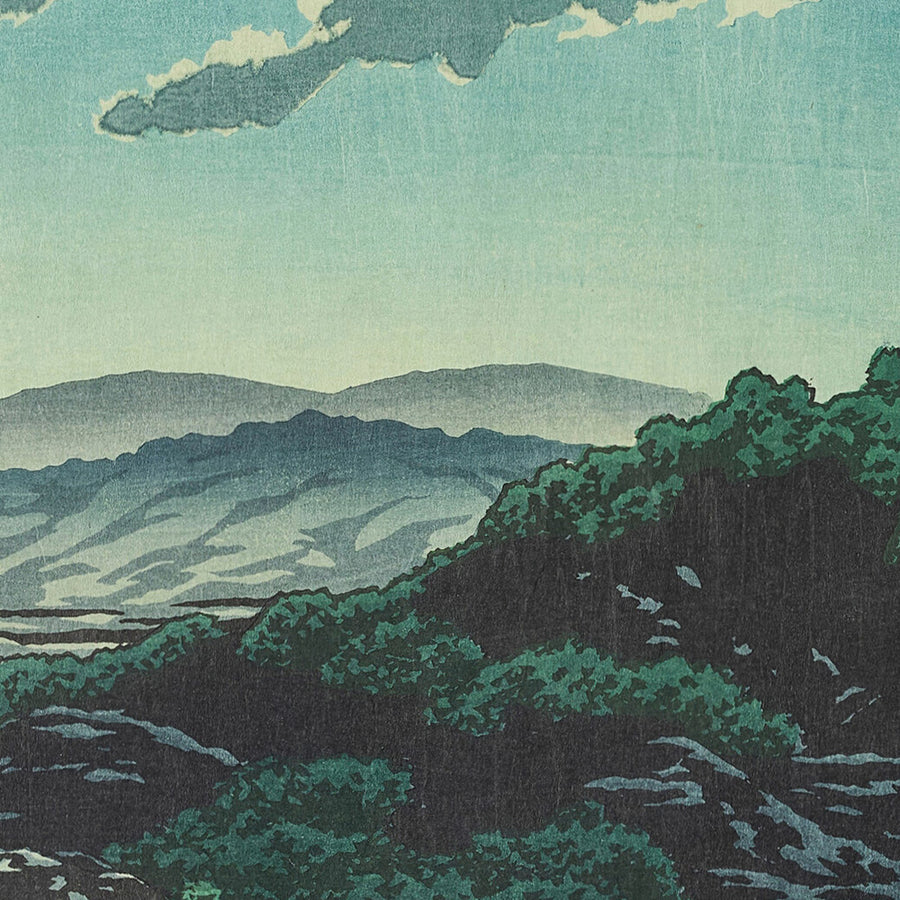 Paso de montaña Karikachi de Hasui Kawase 1935 