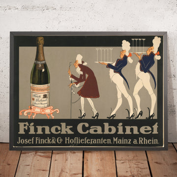 A framed image of Finck Cabinet Vintage Drinks Advertising Poster, 1910