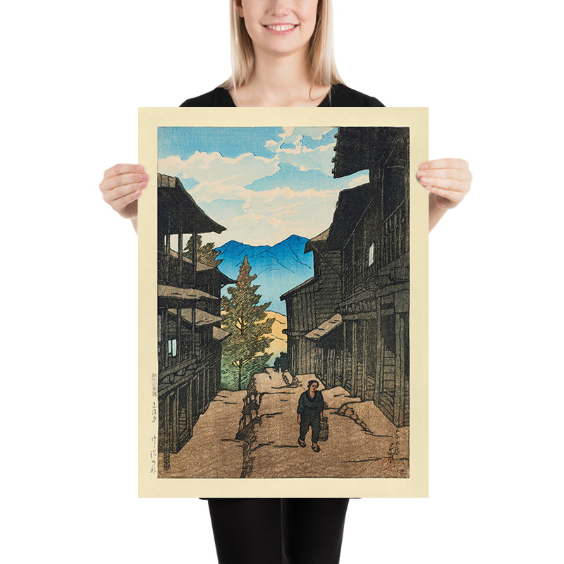 Otoño en Arayu, Shoibara de Hasui Kawase 1935 