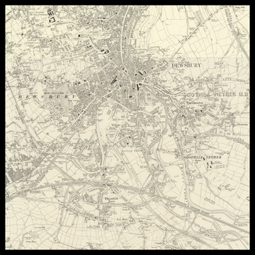 Une ancienne carte Ordnance Survey de Dewsbury