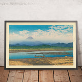 Mt. Fuji from Banyu River by Hasui Kawase, 1935