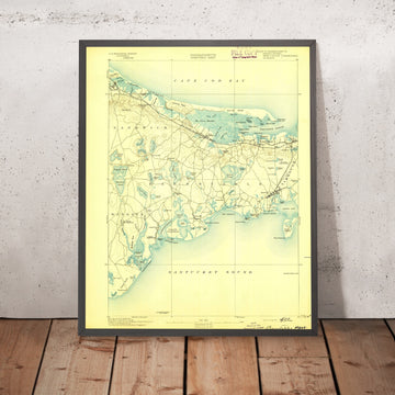 Old Map of Barnstable, Massachusetts by USGS, 1893 – Mashpee, Hyannis & Cape Cod Bay
