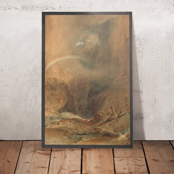 Gerahmtes Bild der Teufelsbrücke, Sankt-Gotthard-Pass (Teufelsbrücke) von Turner, 1804