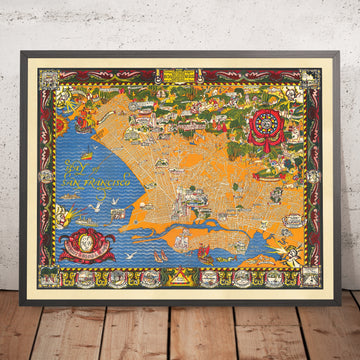 Old Map of Berkeley-Oakland-Alameda by Neuhaus&Goodman 1930: Lake Merritt, UC Berkeley, Claremont, Key Route, Posey Tube