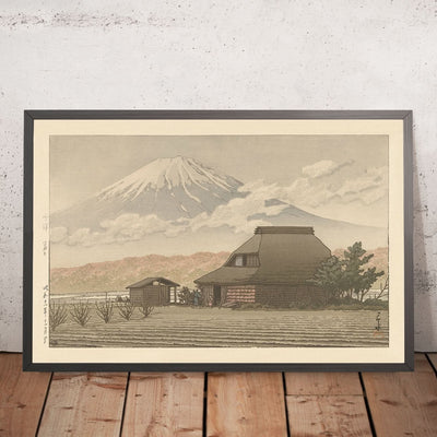 Monte Fuji desde la aldea de Narusawa por Hasui Kawase, 1936