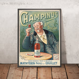 Champinus Vintage Quinquina Aperitif Poster by Willem Battaille, 1897