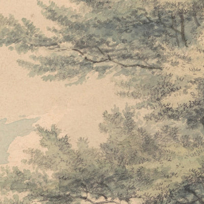 Landscape with Trees and Figures by Turner, 1796