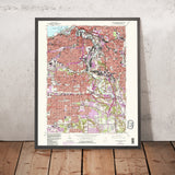 Old Map of Cleveland, Ohio by USGS, 1963 – Lake Erie, Cuyahoga River & Parma