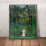 Donna che cammina in una foresta esotica di Henri Rousseau, 1905 