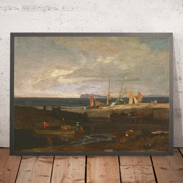 Une image encadrée de A Scene on the English Coast par Turner, 1798