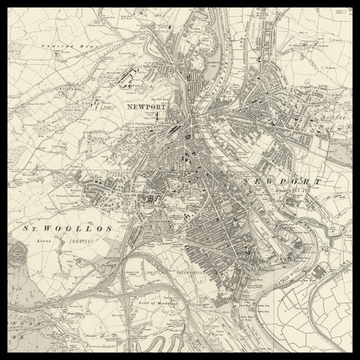 An old Ordnance Survey map of Newport