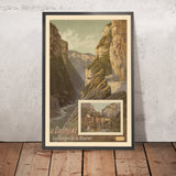 Dauphiné Travel Poster: Les Gorges de la Bourne by F. Hugo d’Alési, 1898