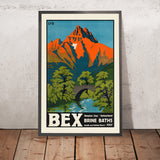 Cartel de viaje de Bex, Suiza: Baños de salmuera de Aime-Felix Nicollerat 