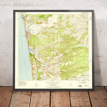 Old Map of Del Mar, California by USGS, 1953 – San Diego, Solana Beach & Pacific Ocean