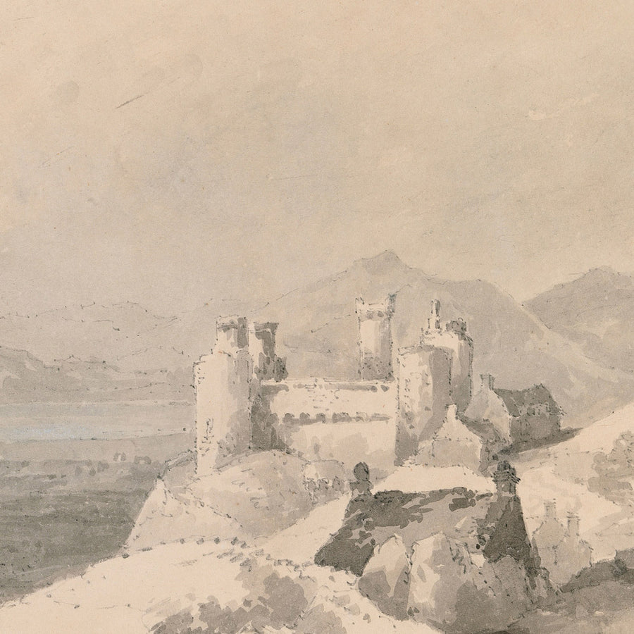 Castello di Harlech, Galles, da Sud di Turner, 1794 