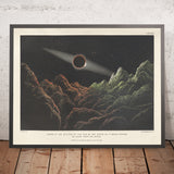 Sonnenfinsternis durch die Erde, wie sie vom Mond aus erscheinen würde von James Nasmyth, 1874 