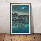 Verschleierte Mond bei Matsue in Izumo von Hasui Kawase 1935 
