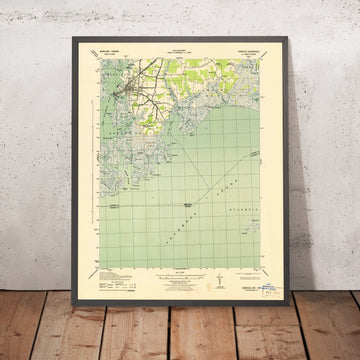 Old Map of Crisfield, Maryland by USGS, 1943 – Pocomoke Sound & Assateague Island