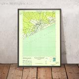 Old Map of East Hampton, New York by USGS, 1947 – The Hamptons & Atlantic Ocean