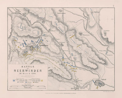 Bataille de Neerwinden, 18 mars 1793, par AK Johnston, 1793