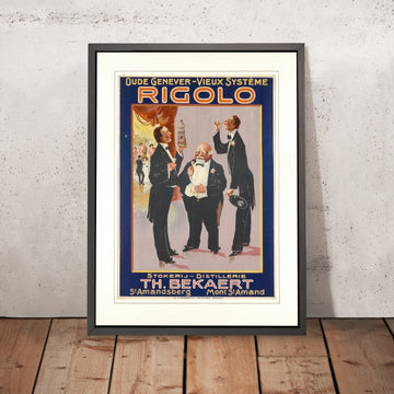 A framed image of Vieux Système Rigolo Vintage Genever Poster, 1925