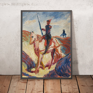 A framed image of Don Quixote by August Macke, 1912