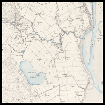 Una vecchia mappa Ordnance Survey di Dumfries