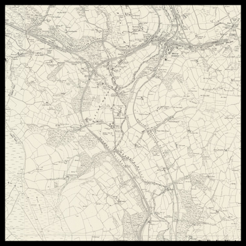 Una vecchia mappa Ordnance Survey di Rhymney