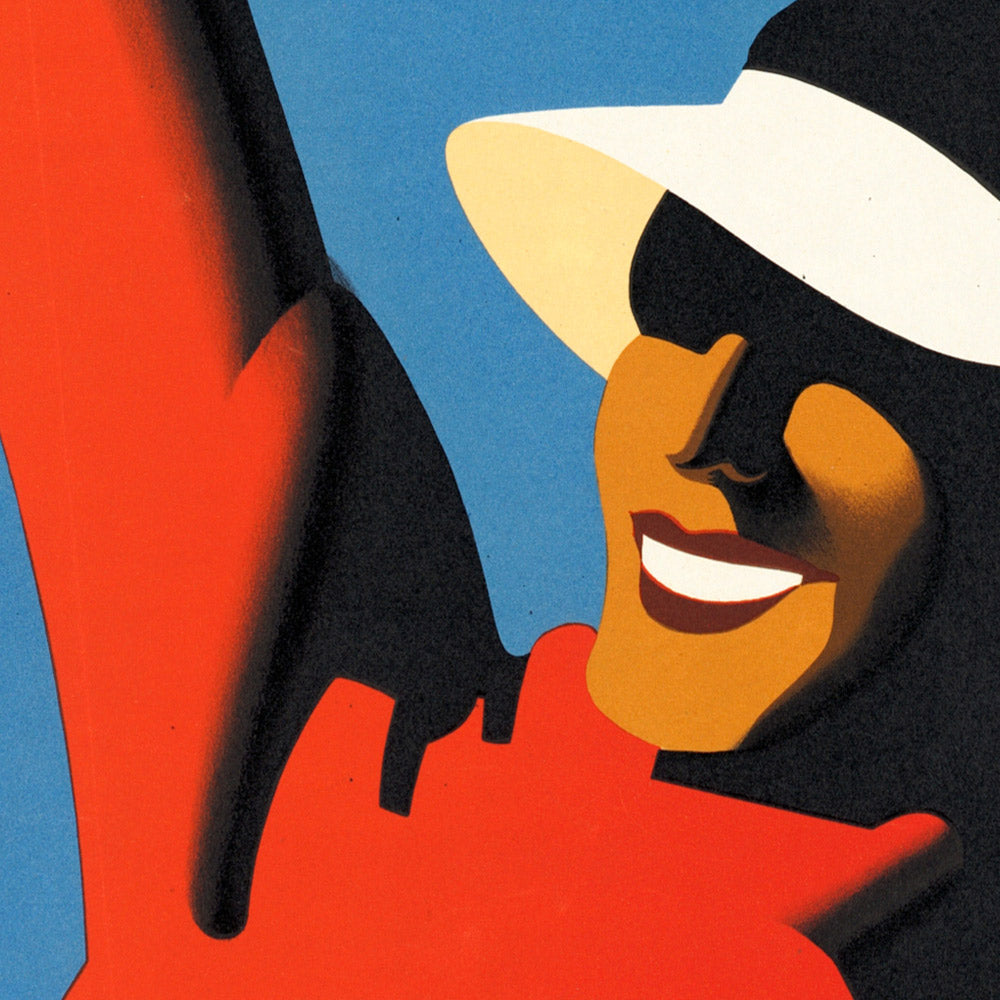 Austria Travel Poster: Jubilant Skiier by Joseph Binder