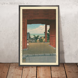 Templo Tamon en Hamahagi en Boshu por Hasui Kawase, 1935 