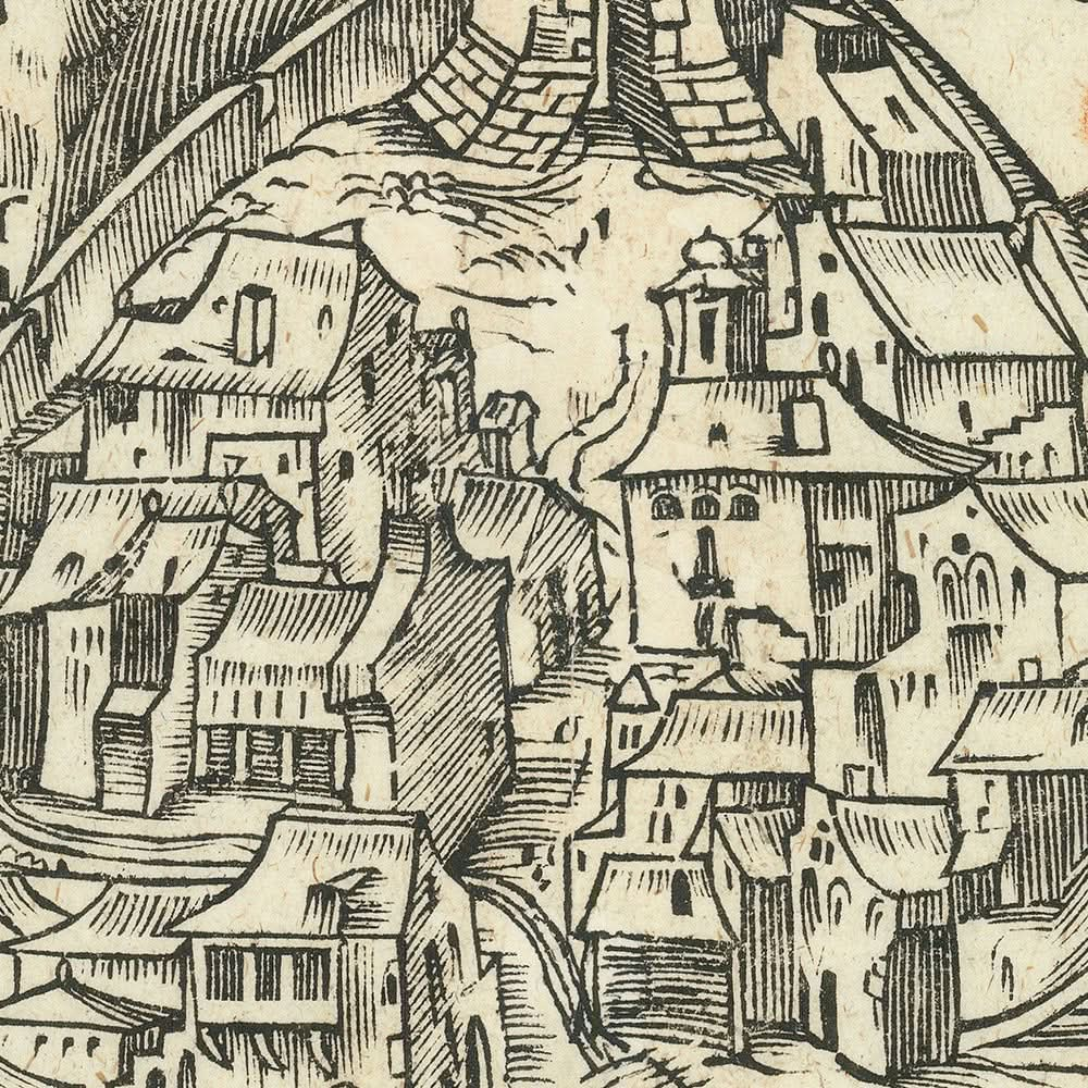 Alte Militärkarte der Belagerung von Algier 1541 durch Pagano, 1542: Algier, Mandrachio, Castel Vechio, Marinestrategie, Osmanisches Reich