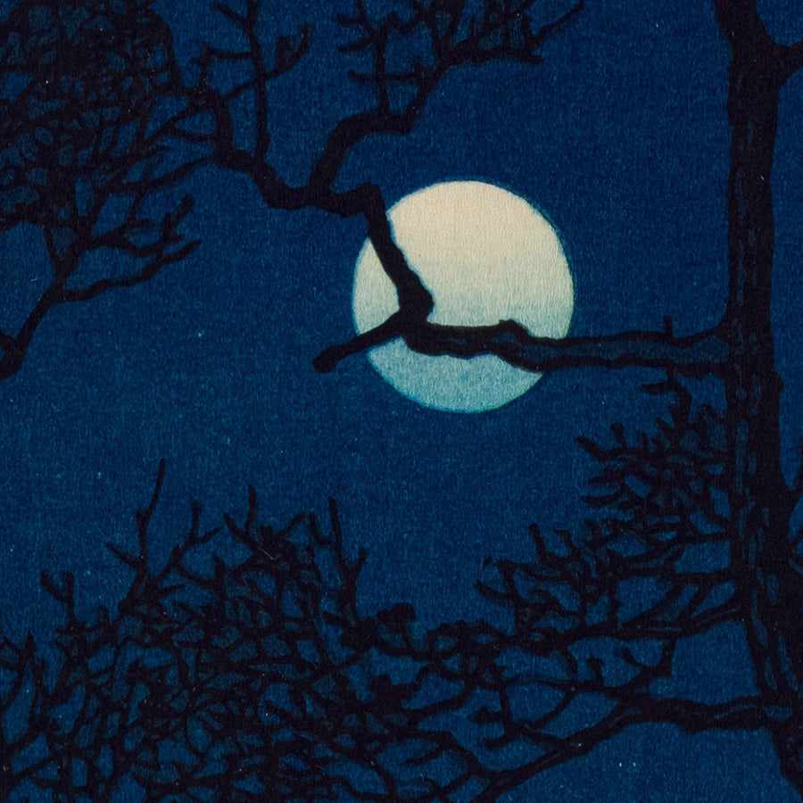 Luna de invierno sobre la llanura de Toyama de Hasui Kawase, 1931 
