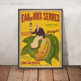 Eau de Noix Serres Vintage Liqueur Poster by Franc Malzac, 1910