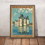 Affiche de voyage Normandie : Excursions en Normandie 