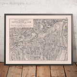 Mappa della battaglia della capitolazione di Ulm nell'ottobre 1805: Guerre napoleoniche 