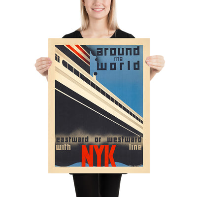 Around the World Travel Poster by George Hemming, 1932