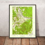 Old Map of Williamstown, Massachusetts by USGS, 1944 – Mount Greylock, North Adams & Williams College