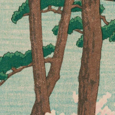 Arashiyama in Spring with Cherry Blossom by Hasui Kawase, 1935