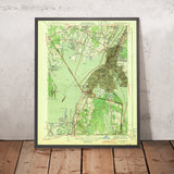 Old Map of Tiverton, Rhode Island by USGS, 1944 – Fall River & Mount Hope Bay