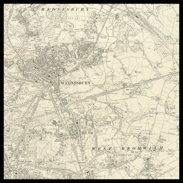 Una vecchia mappa Ordnance Survey di Bloxwich