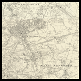 Personalised Old Map of Bloxwich