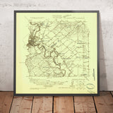 Old Map of Gruene, Texas by USGS, 1925 – New Braunfels, Comal River & Landa Park