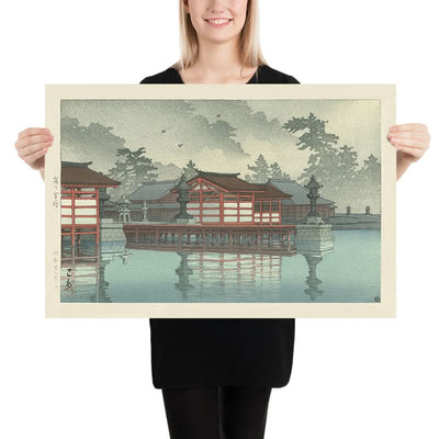 Miyajima en la niebla de Hasui Kawase, 1947