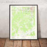 Map of Oxford, Mississippi by USGS, 1980 – Taylor, Water Valley & Sardis Lake